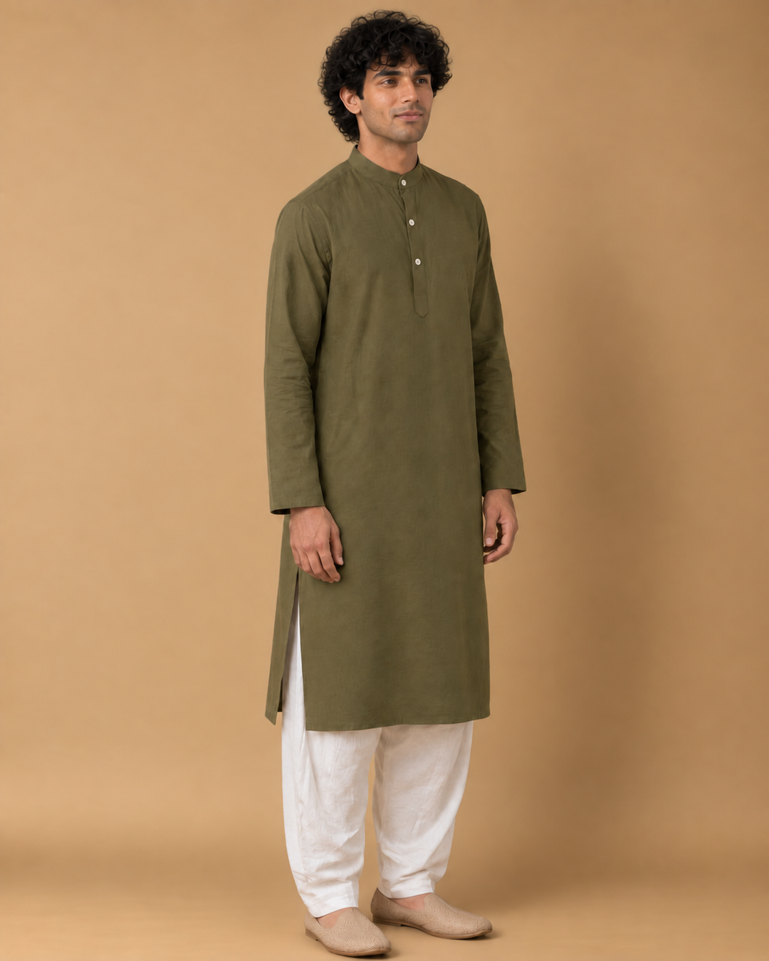 Vanam* Cotton Linen Kurta Set 