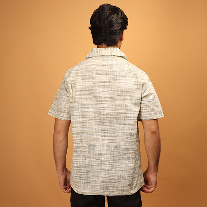 Eka Dwi Khadi Cuban Collar Shirt #41