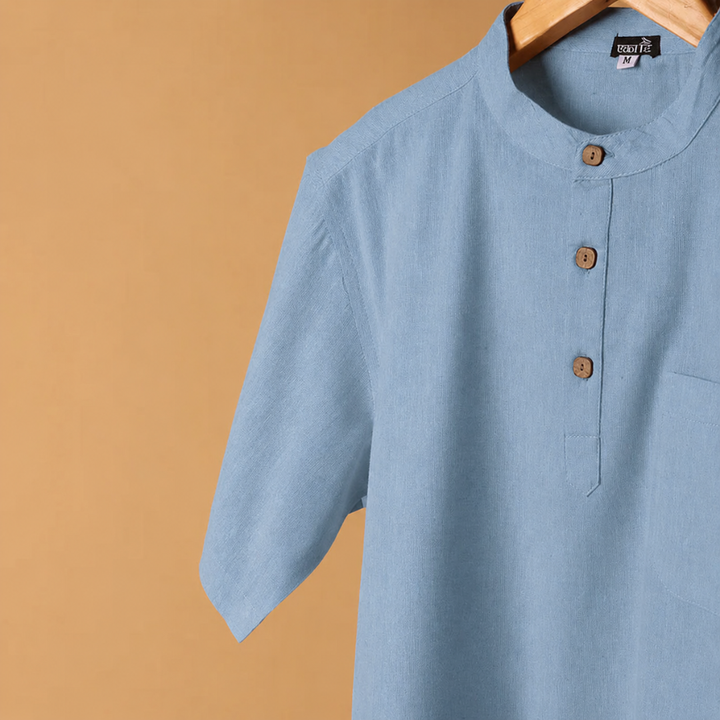 Vyom* Cotton Linen Kurta Shirt 