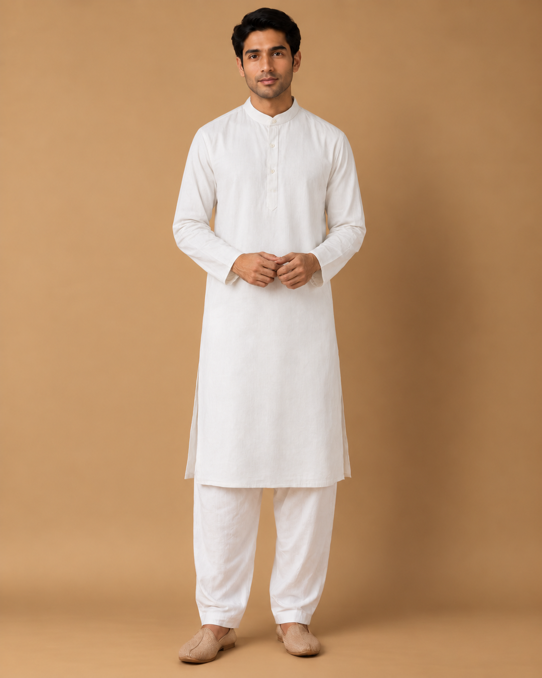 Safa* Cotton Linen Kurta Set 