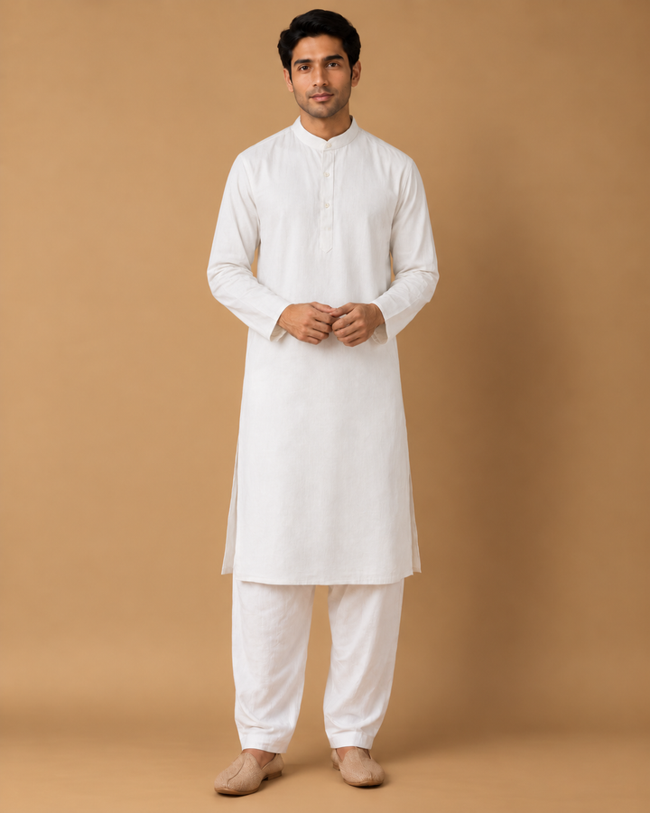 Safa* Cotton Linen Kurta Set 