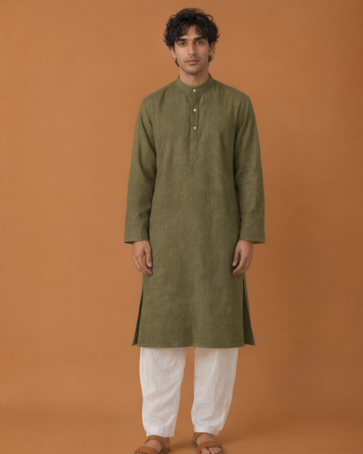 Vanam* Cotton Linen Kurta Set 