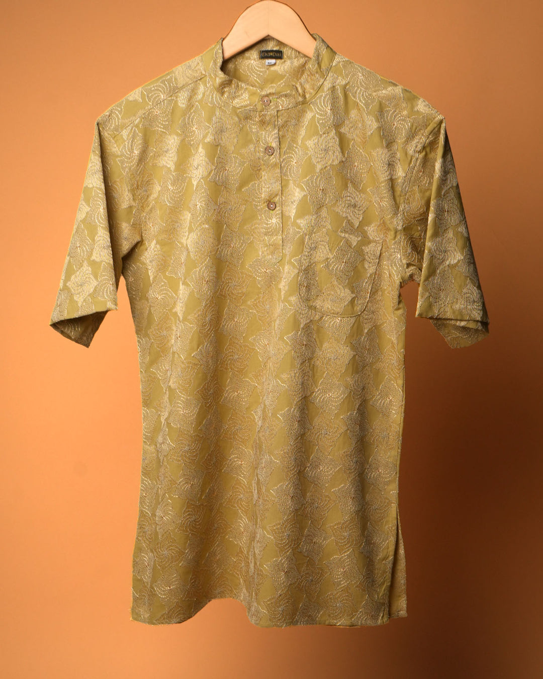 Ivory Botanical Kurta Shirt 