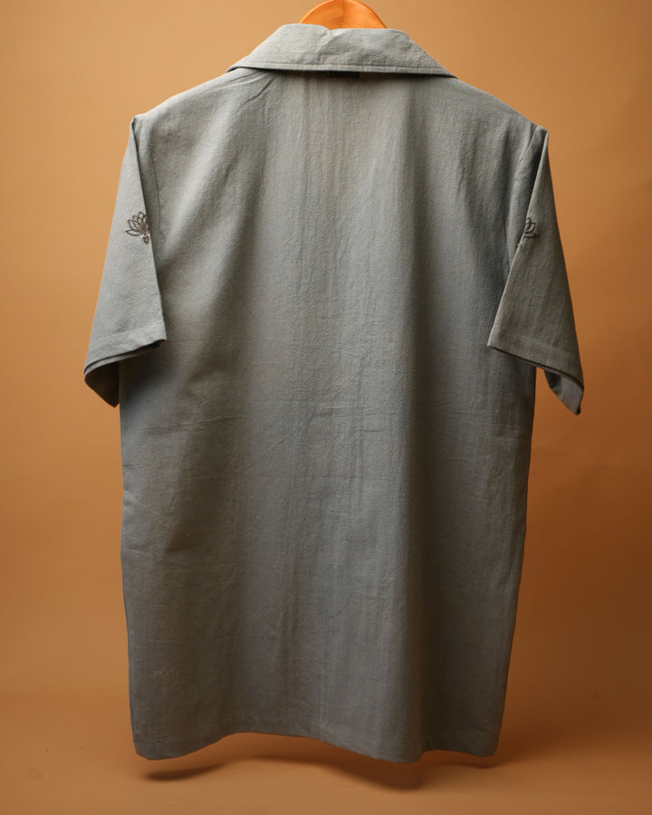 Ashen Bloom* Cuban Collar Shirt