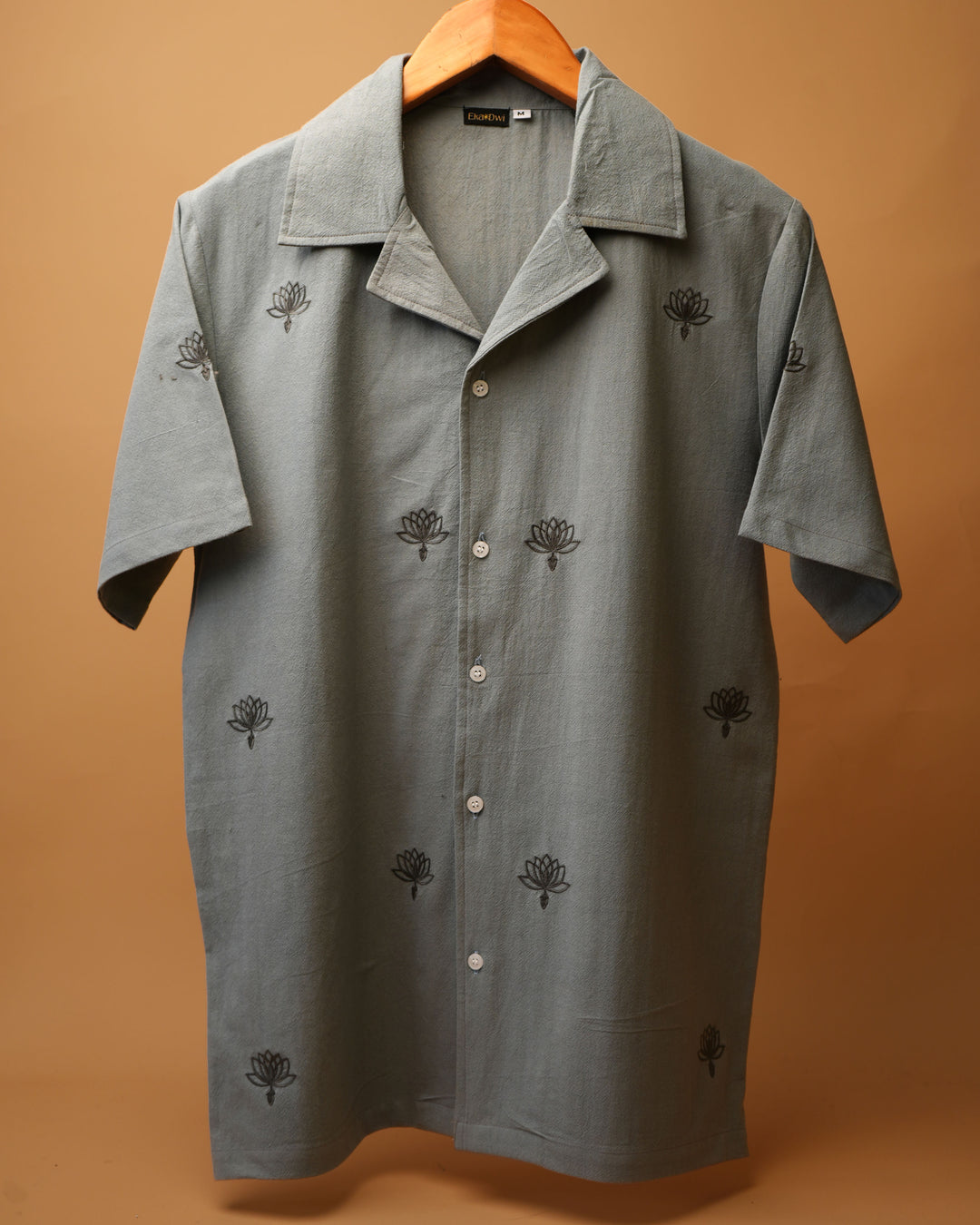 Ashen Bloom* Cuban Collar Shirt
