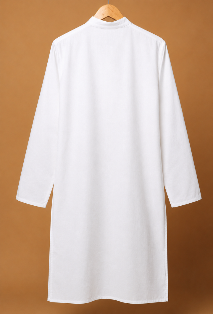 Saahir* Cotton Linen Long Kurta 
