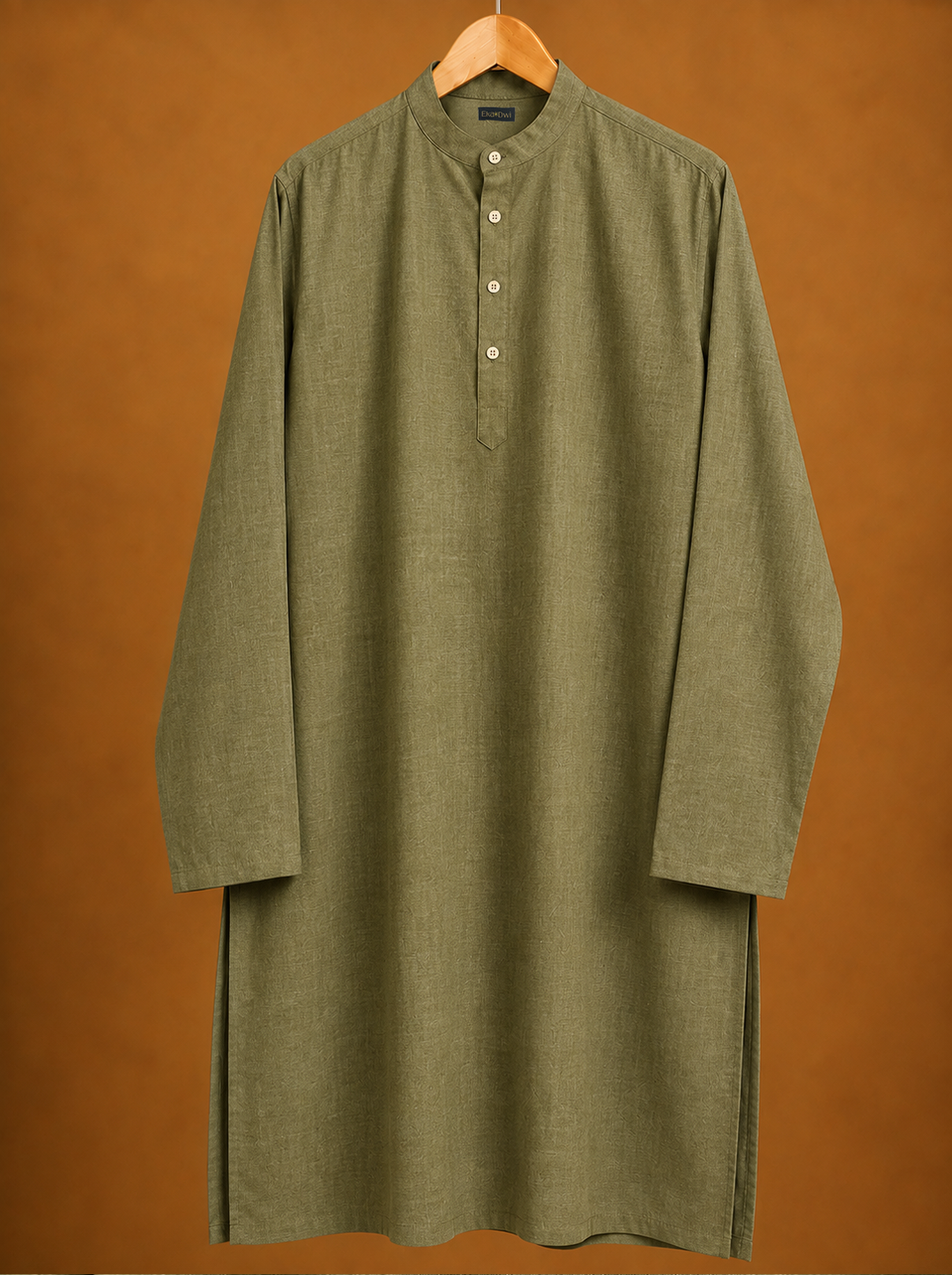Oryn* Cotton Linen Long Kurta 