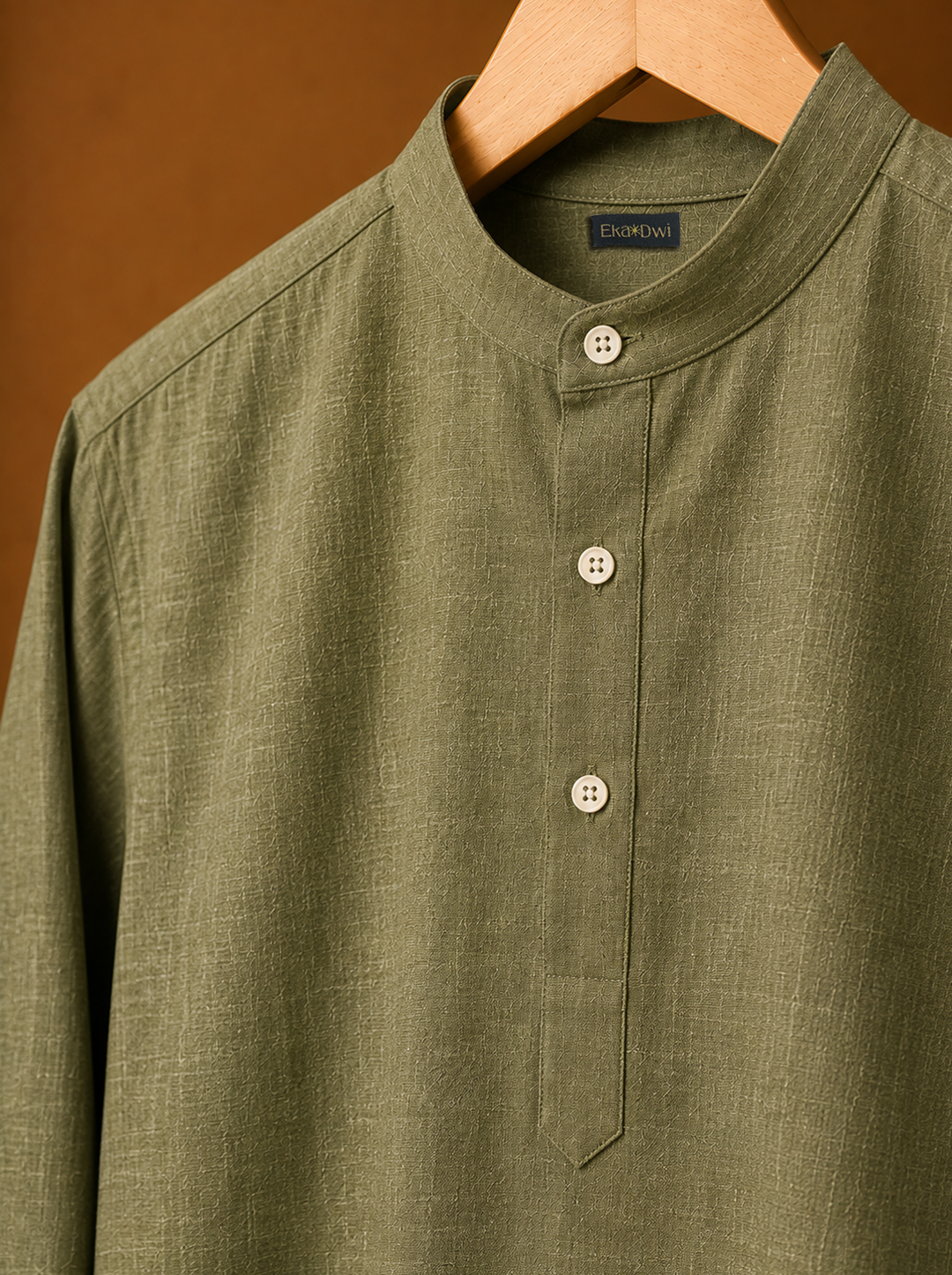 Oryn* Cotton Linen Long Kurta 