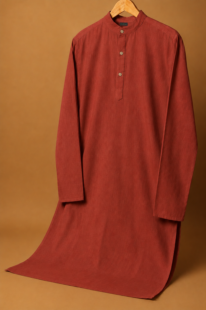 Ruhan* Cotton Linen Long Kurta 