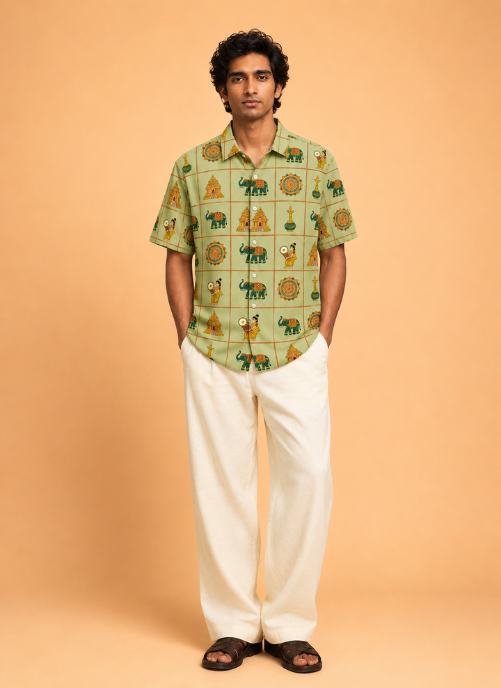 Ponnonam Grid Shirt