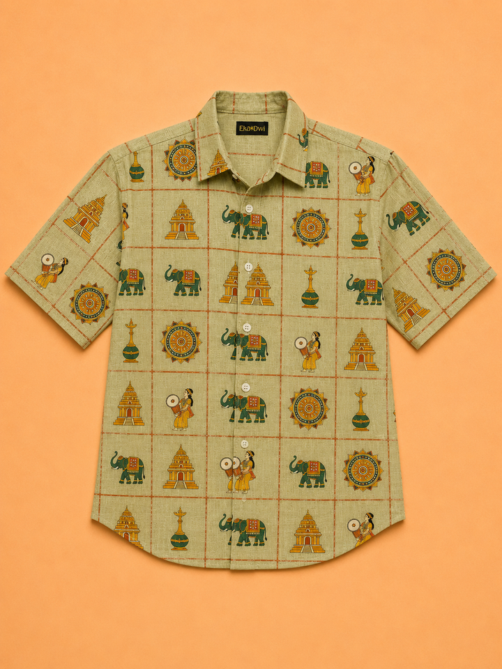 Ponnonam Grid Shirt