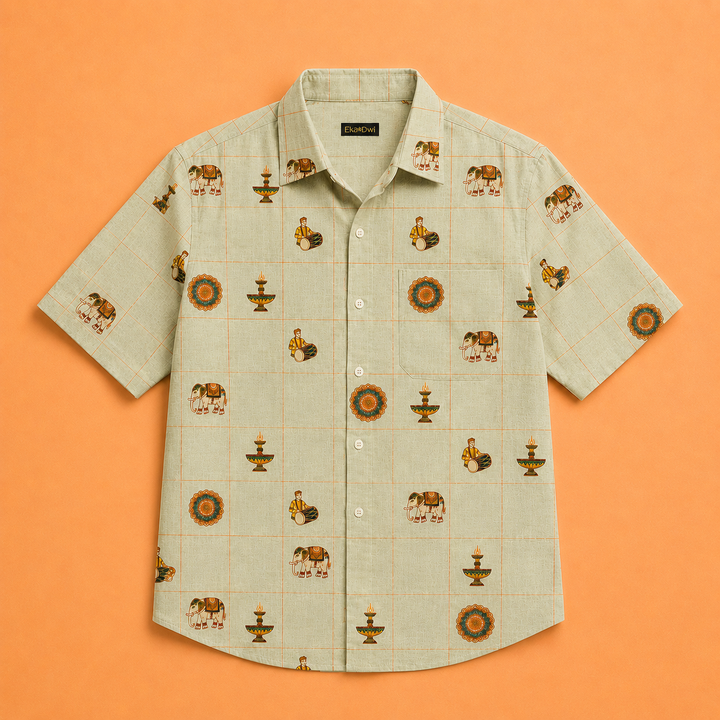 Thrissur Pooram Motif Shirt