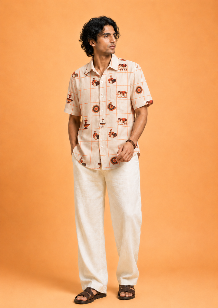 Thrissur Pooram Motif Shirt