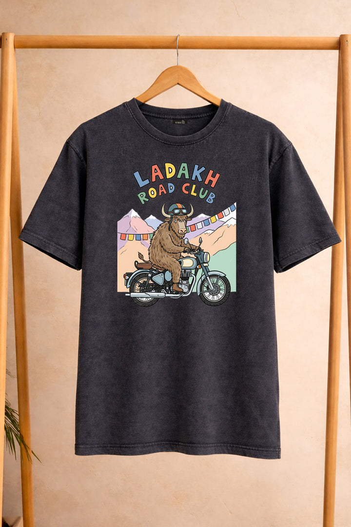 Ladakh 2.0* STONE WASH PRINTED OVER SIZE TEE 