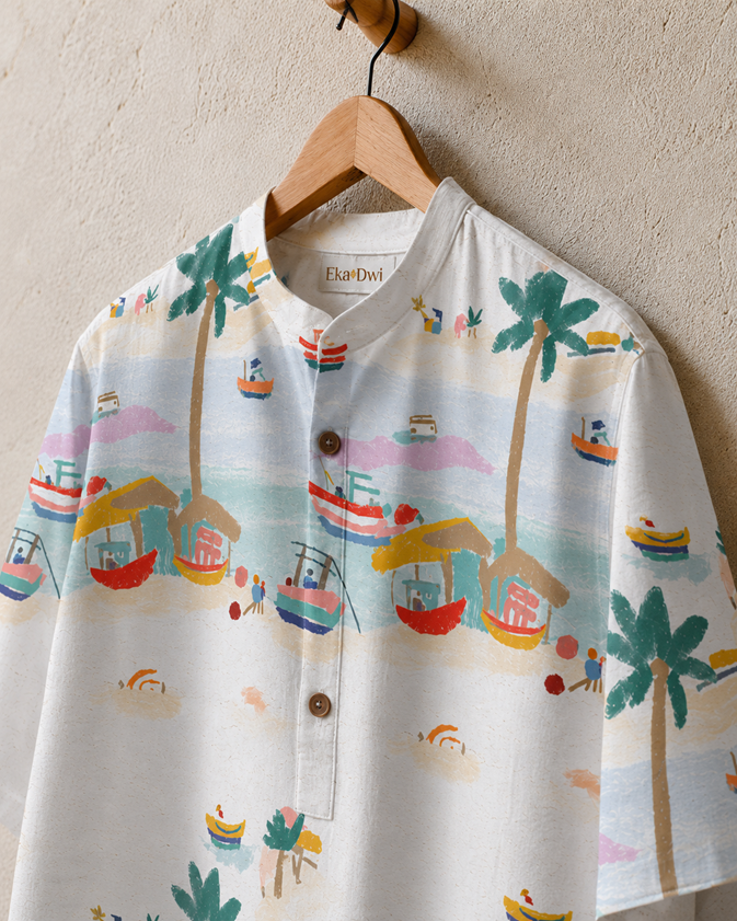 Calangute Calm - Printed Kurta Shirt 