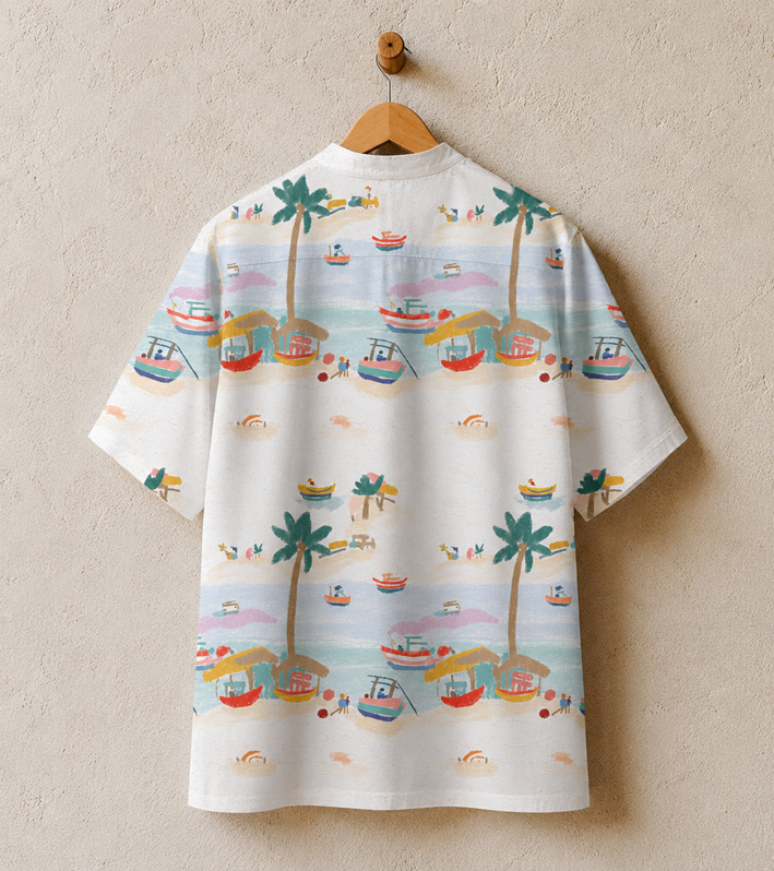 Calangute Calm - Printed Kurta Shirt 