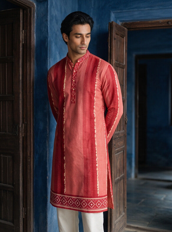Surkh* Printed Kurta Set 