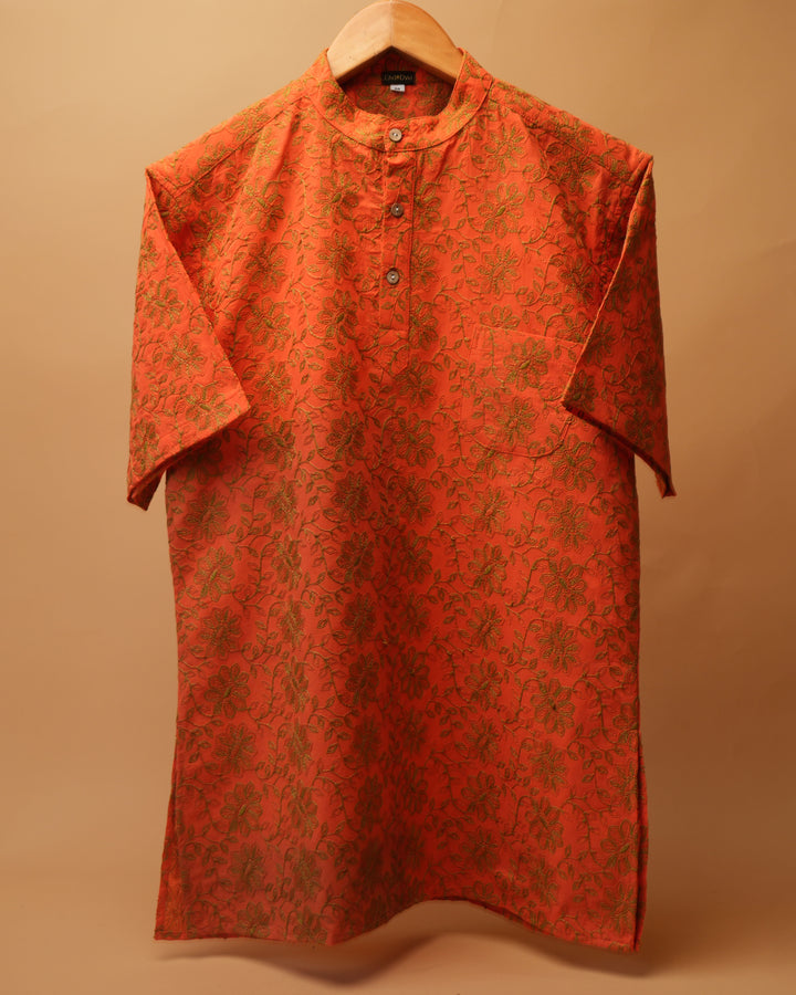 Floral Ember Kurta Shirt 