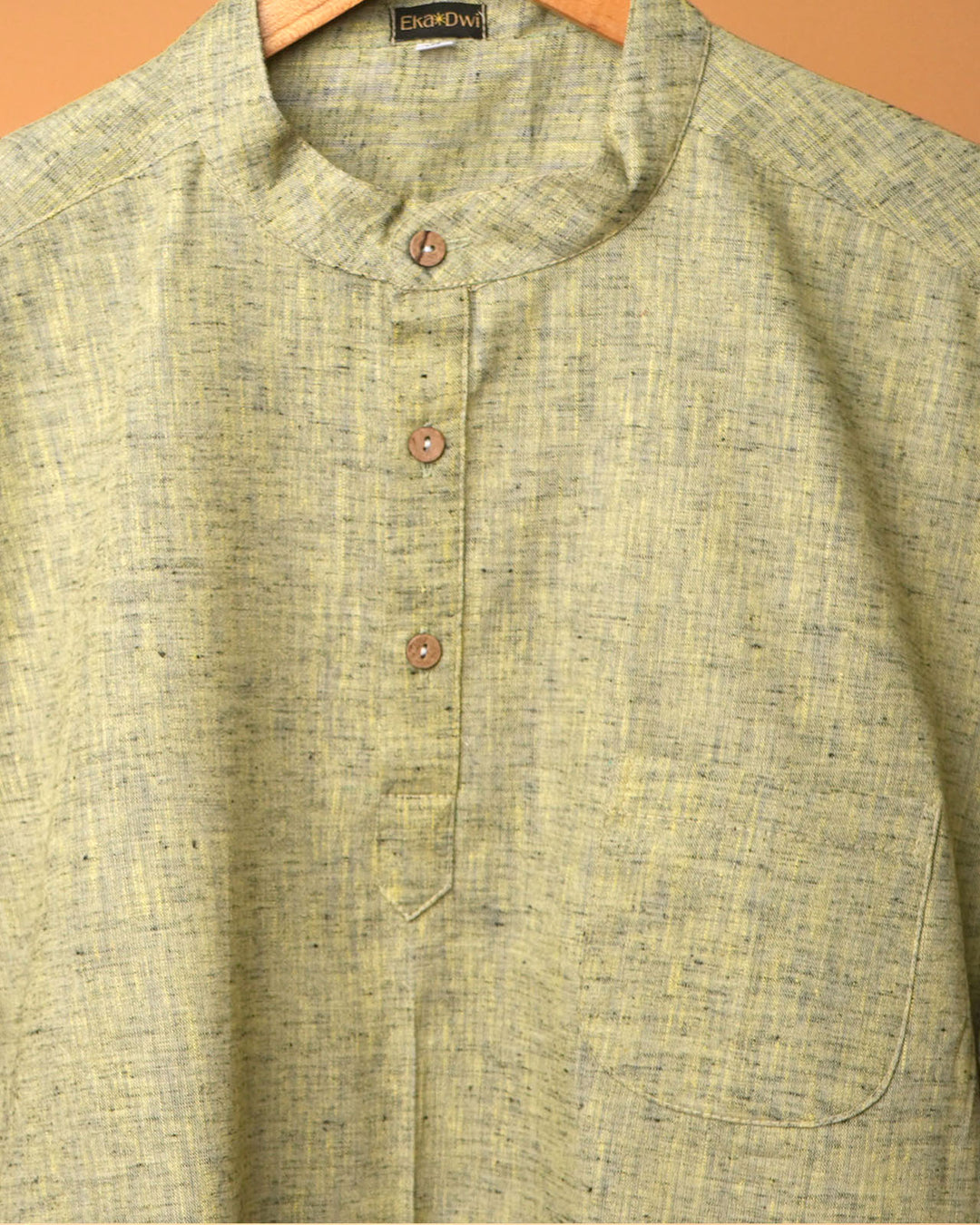 Olive Loom Kurta Shirt 