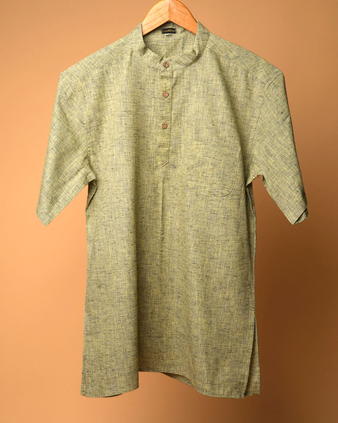 Olive Loom Kurta Shirt 