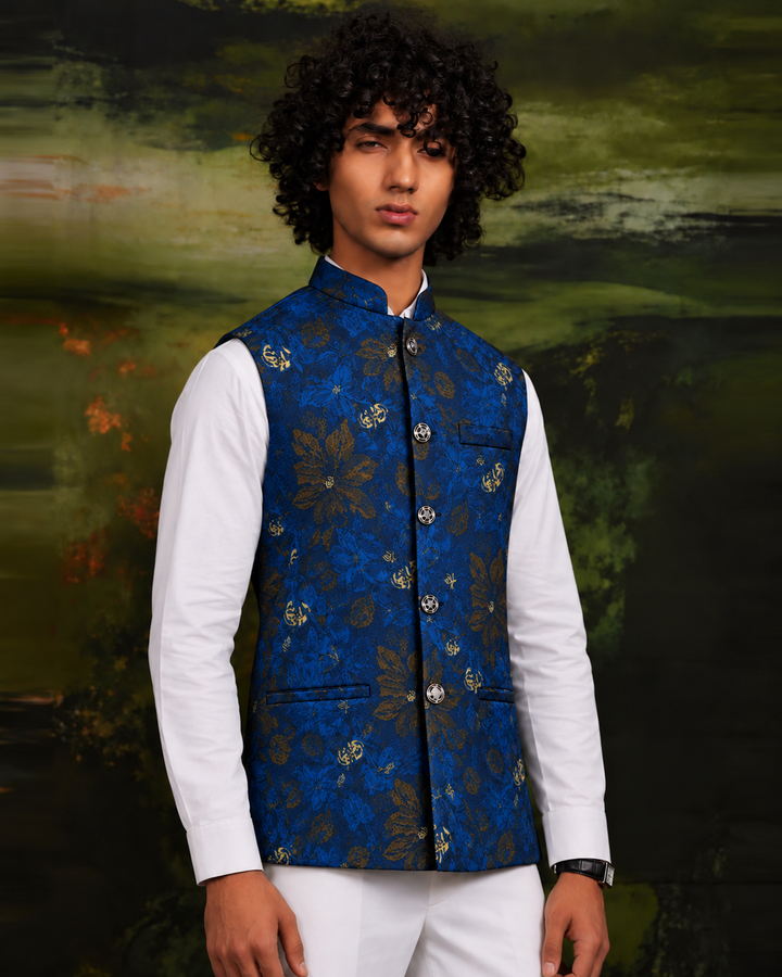 Sunehri Shaam Jacquard* WAIST-COAT 