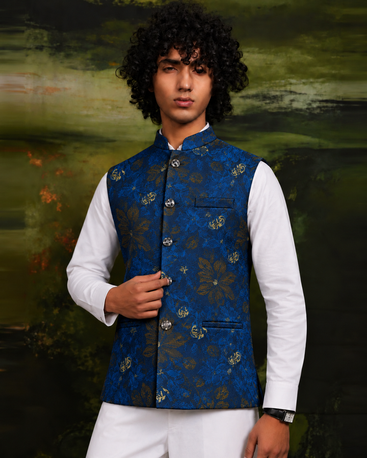 Sunehri Shaam Jacquard* WAIST-COAT 
