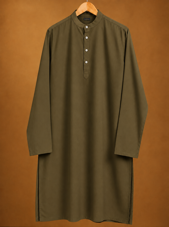 Oryn* Cotton Linen Long Kurta 