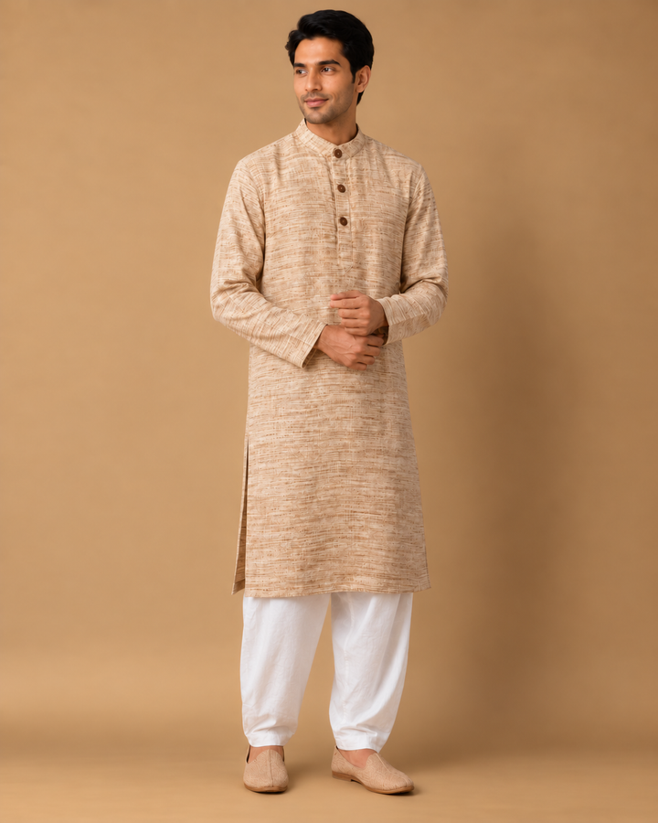 Earthline* Weave Kurta Set 