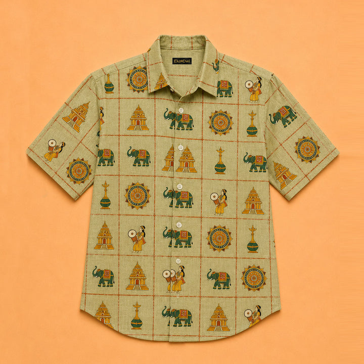 Ponnonam Grid Shirt