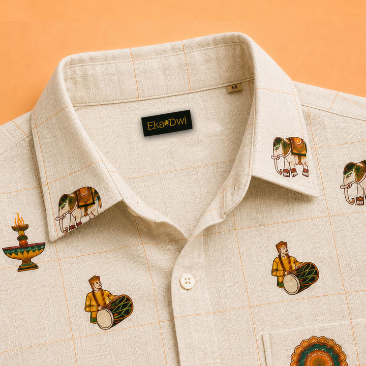 Thrissur Pooram Motif Shirt