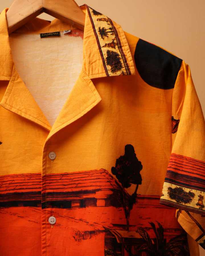 Bhoomi* Cuban Collar Shirt