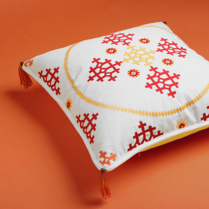 Katu Embroidered Cushion Cover#1- Set of 2