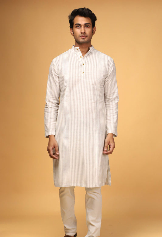 Grey Stripes Eka Dwi Kurta#5