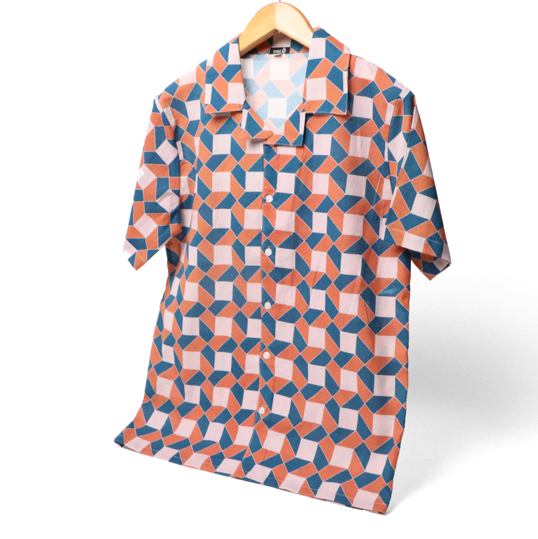 Puzzleque Cuban Collar Shirt#13