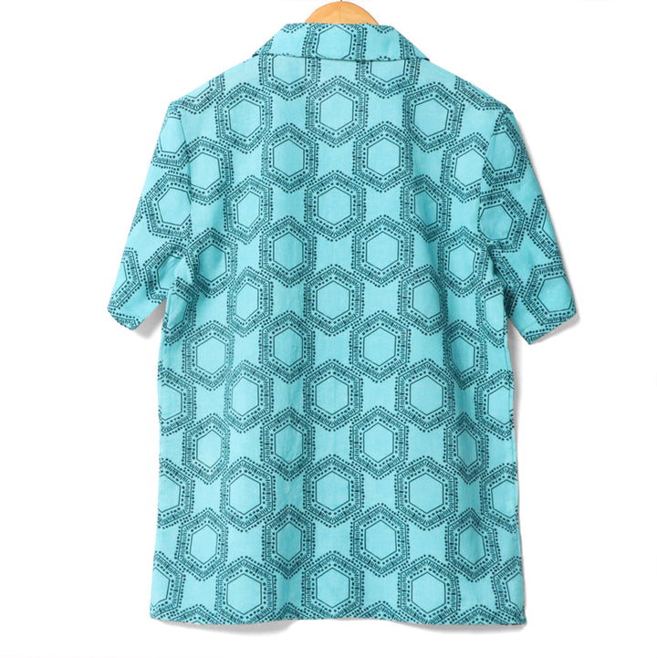 Mantle Green Cuban Collar Shirt#12