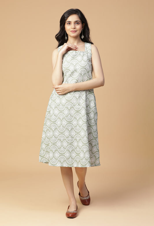 Juno Fit and Flare Midi Dress#18
