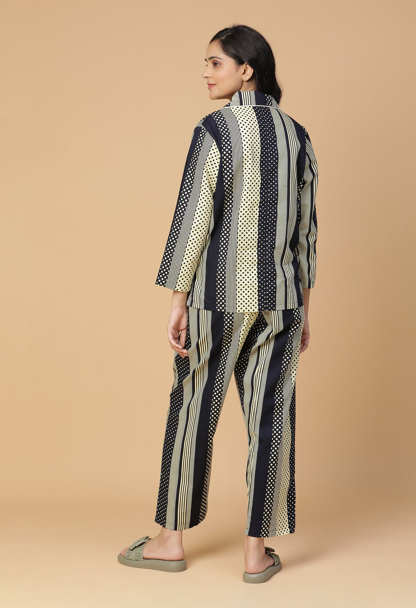Geometric Stripe Night Suit#2