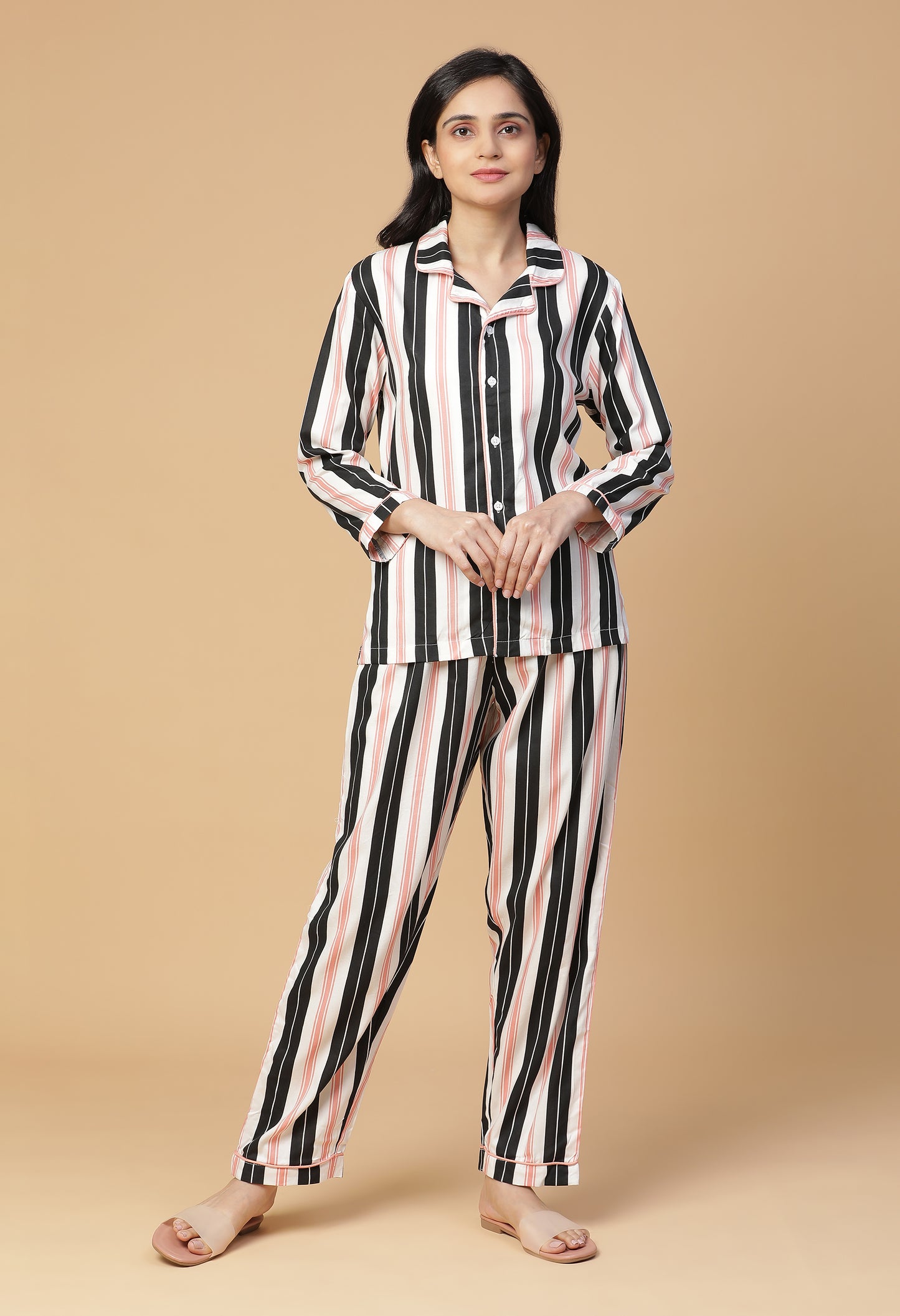 Violleta Stripe Night Suit#5
