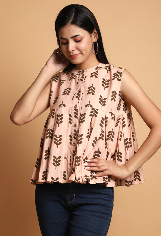Pallav Pleated Top#21