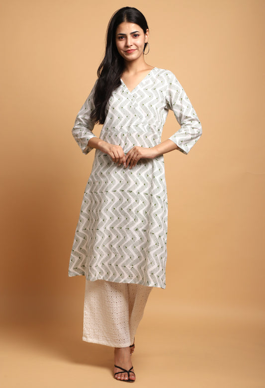 Kalam V-neck Kurta with Pants#6