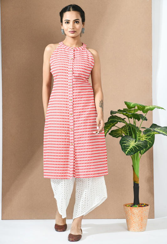 Gerua Button Down Kurta With Bottom#10