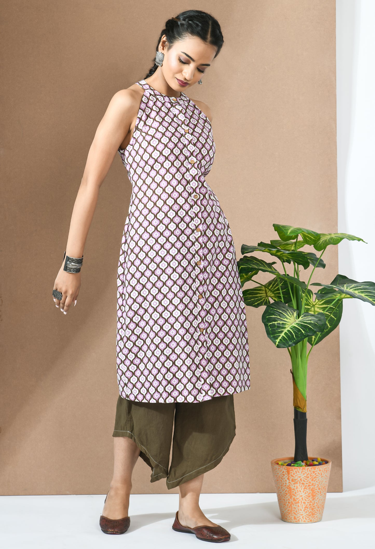 Bajini Button Down Kurta With Bottom#11