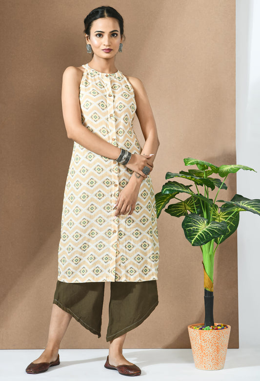 Banjaran Button Down Kurta With Bottom#12