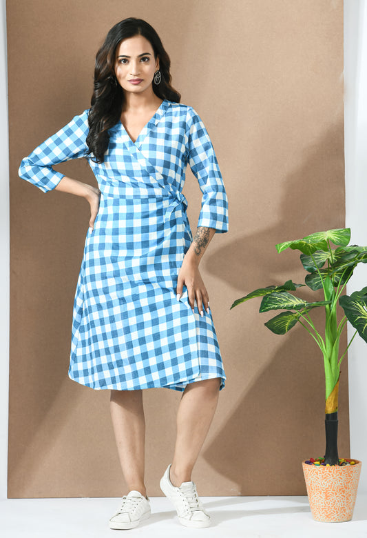Checkplay Wrap Dress#14