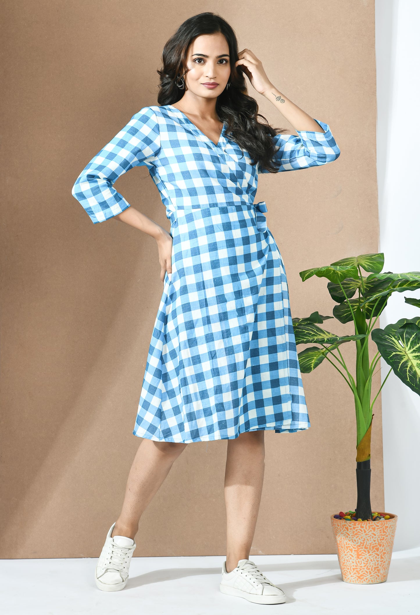 Checkplay Wrap Dress#14