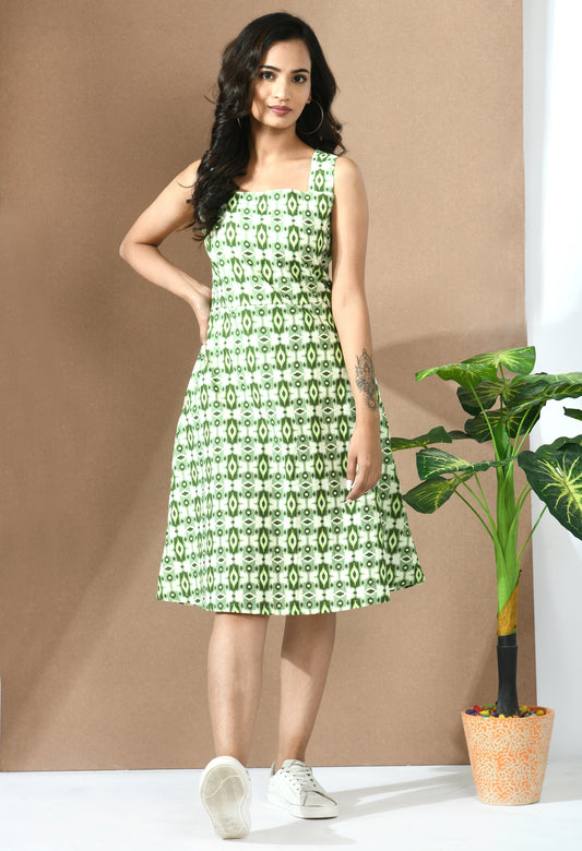 Har-H-Ra Ikat Fit and Flare Midi Dress#14