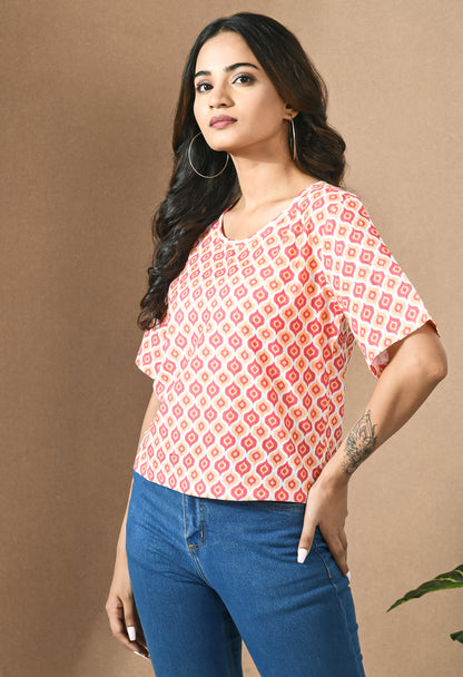 Prtap Ikat Tee Top#16