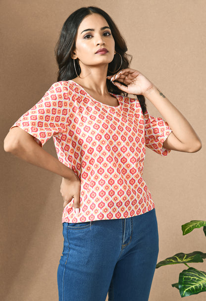 Prtap Ikat Tee Top#16