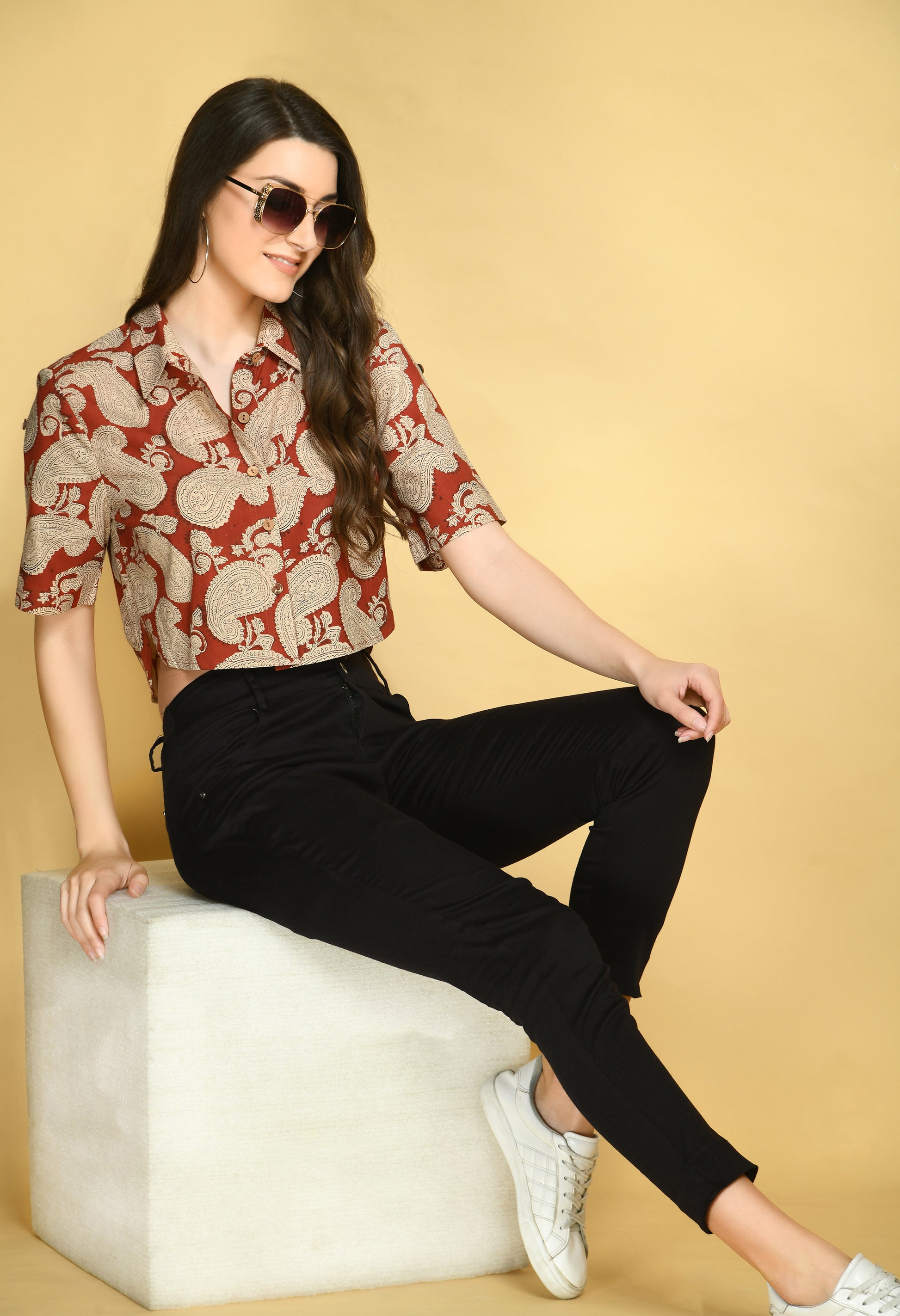 Paisley Crop Shirt