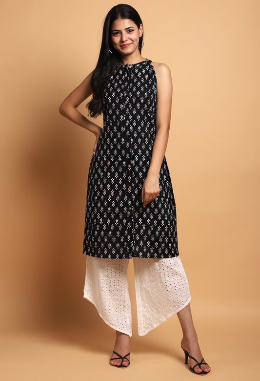 Gond Button Down Kurta With Bottom#19